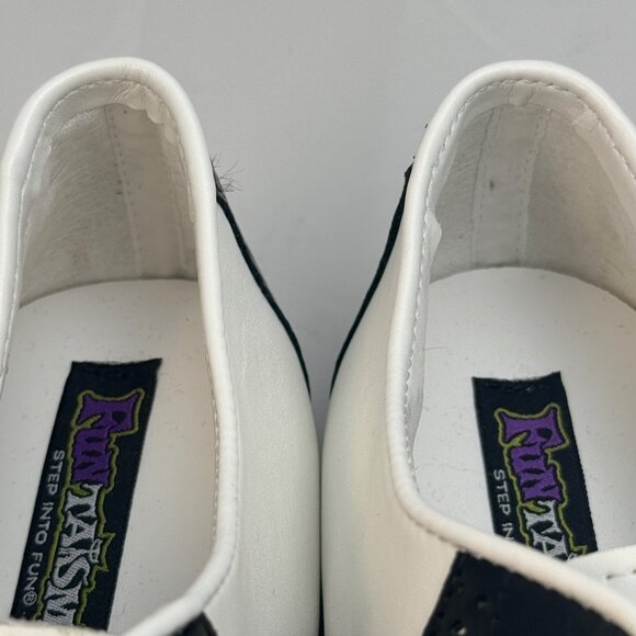 FunTasma Saddle Shoes Womens 10 Black & White Synthetic Lace Up Retro Style - Picture 11 of 11